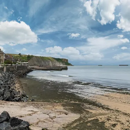 En Front De Avec Terrasse Et Vue Lägenhet Arromanches-les-Bains
