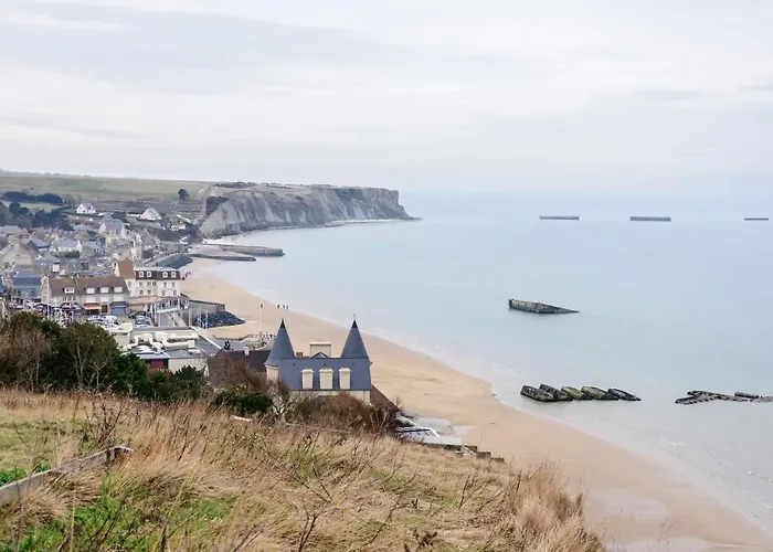 En Front De Avec Terrasse Et Vue Arromanches-les-Bains